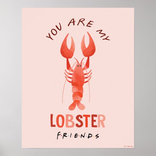 Poster AMIS™ | Vous êtes mon homard aquarelle graphique (Devant)