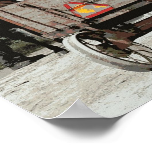 Poster Amish Boy Waves (Coin)