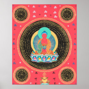 Poster Amitabha Bouddha Thangka
