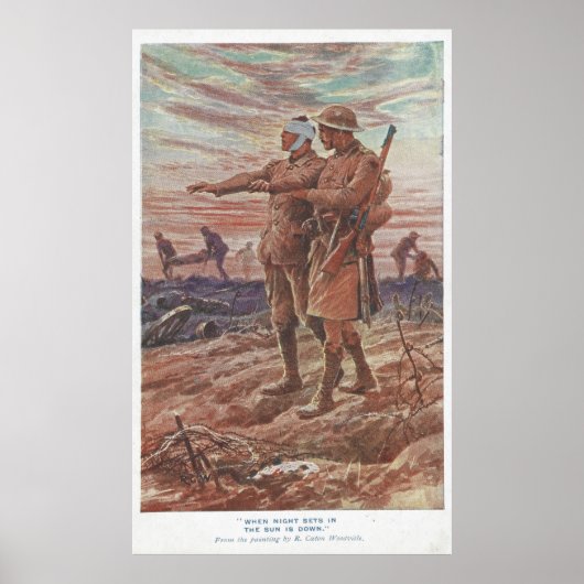 Poster Amitié de guerre sur le champ de bataille Un solda (Devant)