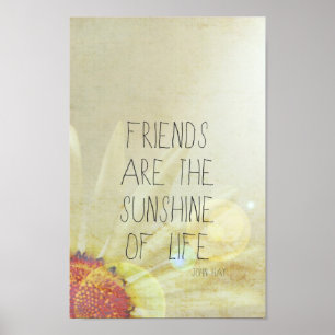 Poster Amitié et soleil