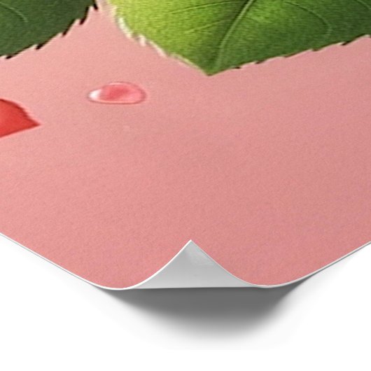 Poster Amitié Rose jaune (Coin)