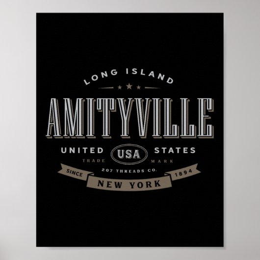 Poster Amityville Ny New York Vacation Souvenir (Devant)