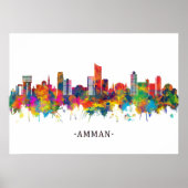 Poster Amman Jordan Skyline (Devant)
