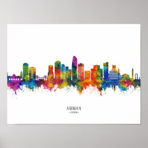 Poster Amman Jordan Skyline