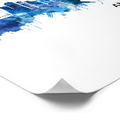 Poster Amman Jordan Skyline Blue (Coin)