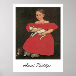Poster Ammi Phillips Girl in Red avec son chat et son chi