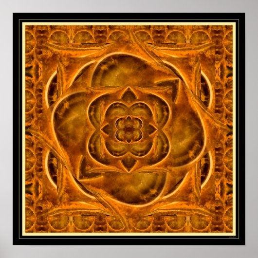 Poster Ammonite II fractale gemstone art (Devant)