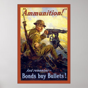 Poster Ammunition!~Vintage World War 1