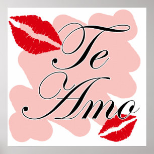 Poster AMO de Te - Espagnol - je t'aime