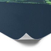 Poster Amoeba Minx : teinte de Mildew (Coin)