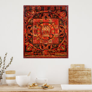 Poster Amogapasha Mandala Thangka