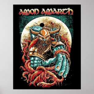 Poster Amon Amarth Retro Typographie à l'ancienne Art