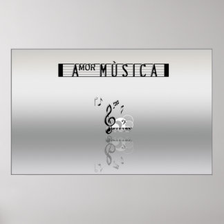 Poster Amor Musica