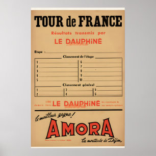 Poster Amora Tour de France - Dauphine Libre Original