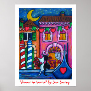 Poster Amore dans la copie de peinture de Venise