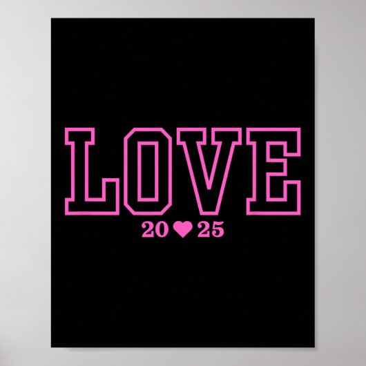Poster Amour 2025 Saint-Valentin Fiançailles Mariage Pr (Devant)