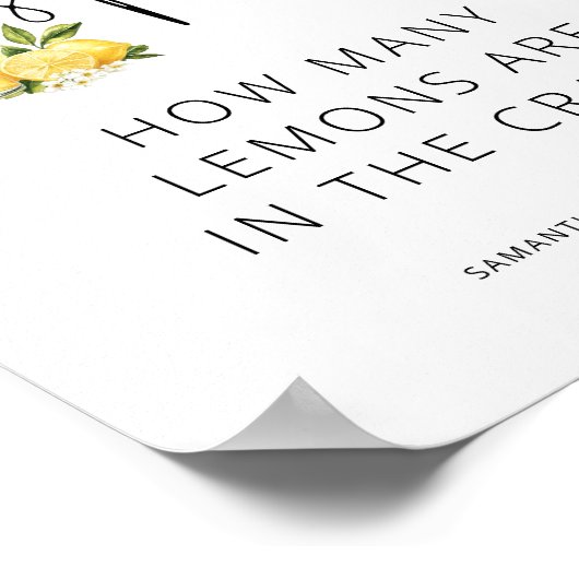 Poster Amour à First Spritz Combien de citrons Fête des m (Coin)