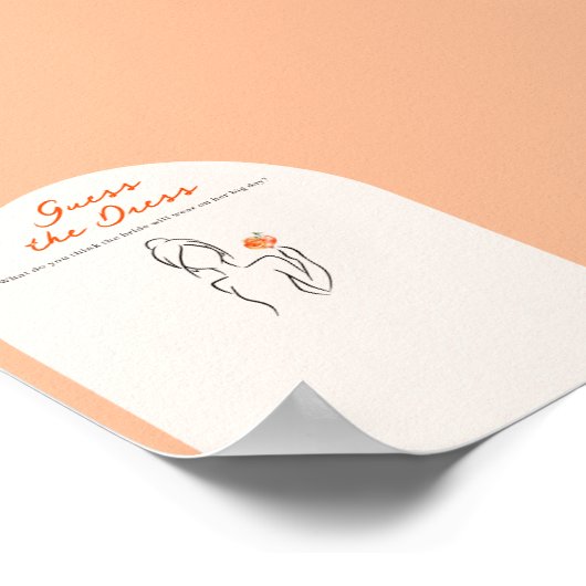 Poster Amour à First Spritz Guess la robe de la mariée (Coin)