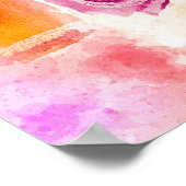Poster Amour Abstrait coloré moderne en aquarelle (Coin)