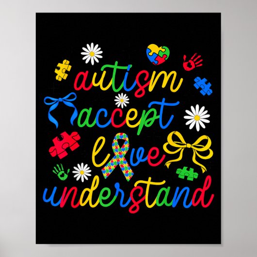 Poster Amour accepter comprendre autisme sensibilisation (Devant)