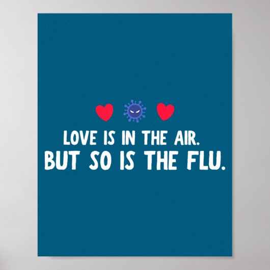 Poster Amour Air Si Grippe Saint Valentin (Devant)