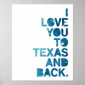 Poster Amour aquarelle de Texas et retour (Devant)