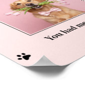 Poster Amour au premier aboiement Chien personnalisé (Coin)