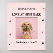 Poster Amour au premier aboiement Chien personnalisé (Devant)