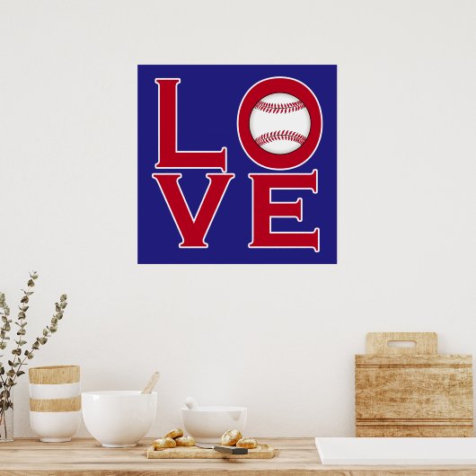 Poster AMOUR : Baseball (Cuisine)