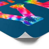 Poster Amour Beagle Tie Dye Chien Maman Papa (Coin)