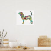 Poster Amour beagle : Une aquarelle moderne (Cuisine)