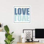 Poster Amour bleu (Bureau à domicile)