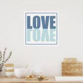 Poster Amour bleu (Cuisine)