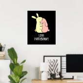 Poster Amour Chaque Lapin Amusant Lapin Jeu De Lapin Fonc (Bureau à domicile)
