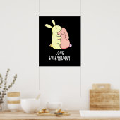 Poster Amour Chaque Lapin Amusant Lapin Jeu De Lapin Fonc (Cuisine)
