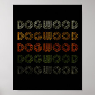 Poster Amour Coeur Dogwood Tee Grunge Style Vintage Noir