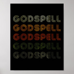 Poster Amour Coeur Godspell Tee Grunge Style Vintage Noir
