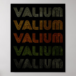 Poster Amour Coeur Valium Tee Grunge Style Vintage Noir V