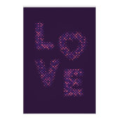 Poster Amour, cœurs et couleur violette. (Devant)