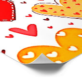 Poster Amour Coloré Design Motif (Coin)
