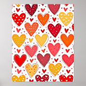 Poster Amour Coloré Design Motif (Devant)