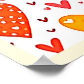 Poster Amour Coloré Design Motif (Coin)