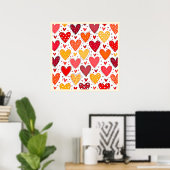 Poster Amour Coloré Design Motif (Bureau à domicile)