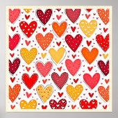 Poster Amour Coloré Design Motif (Devant)
