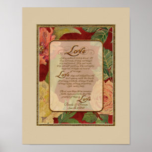Poster Amour contemporain Chapitre 1 Corinthiens 13