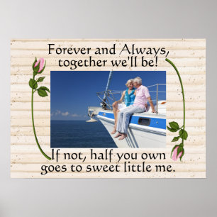 Poster Amour Contraignant, Mariage, Humour Anniversaire