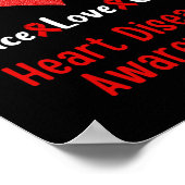 Poster Amour Cure Maladie cardiaque Mois de sensibilisati (Coin)