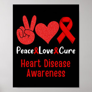 Poster Amour Cure Maladie cardiaque Mois de sensibilisati