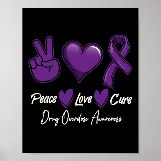 Poster Amour Cure Purple Conscience de l'overdose (Devant)